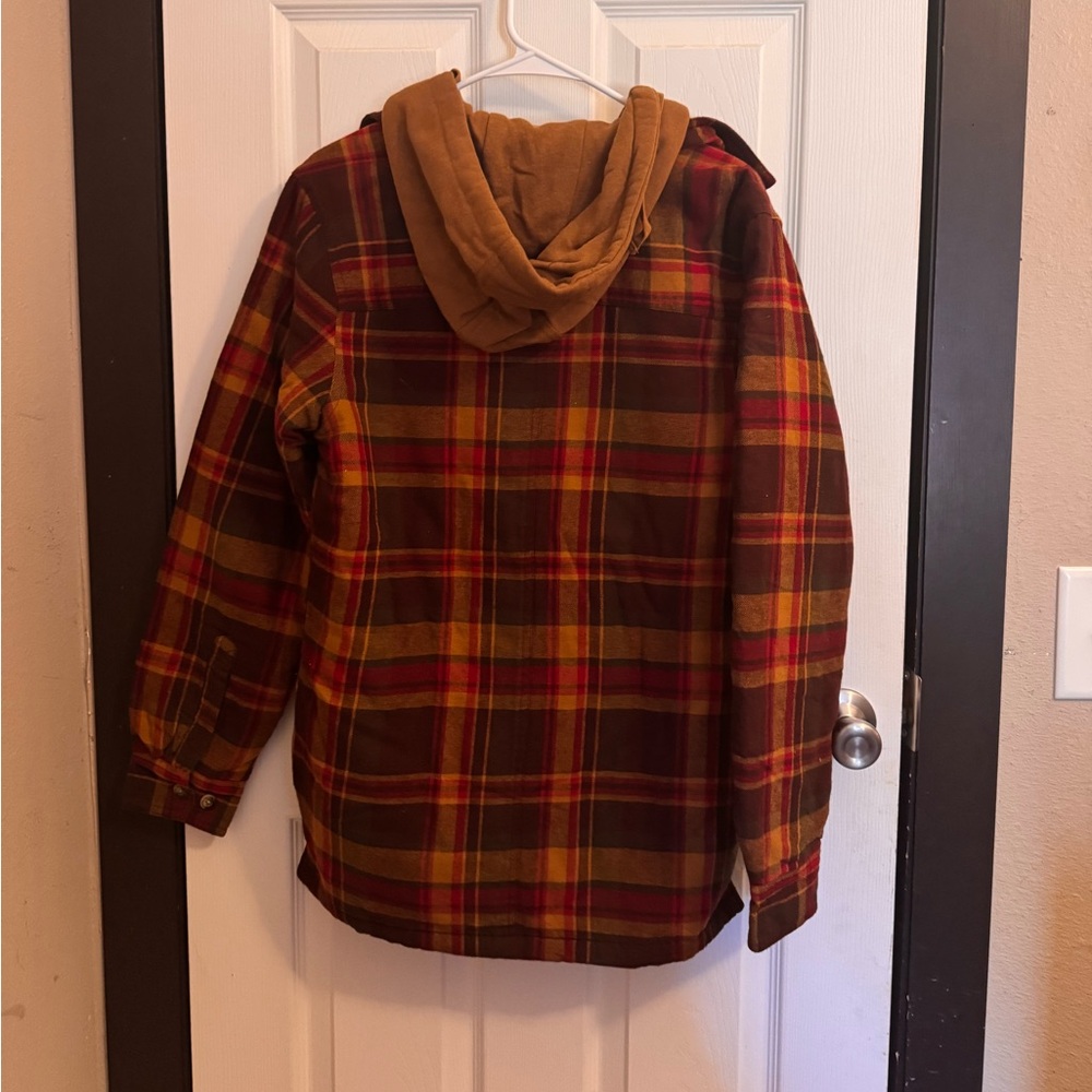 NWOT Plaid Hooded Jacket - Picture 2 of 4